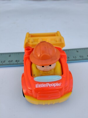 Fisher Price Little People Wheelies Construction Dump Truck w/ Driver Kiddles T4