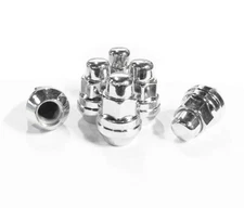 10x Lug Nuts Closed End 12x1.5 Small Diameter 17mm Hex Chrome For Honda Toyota