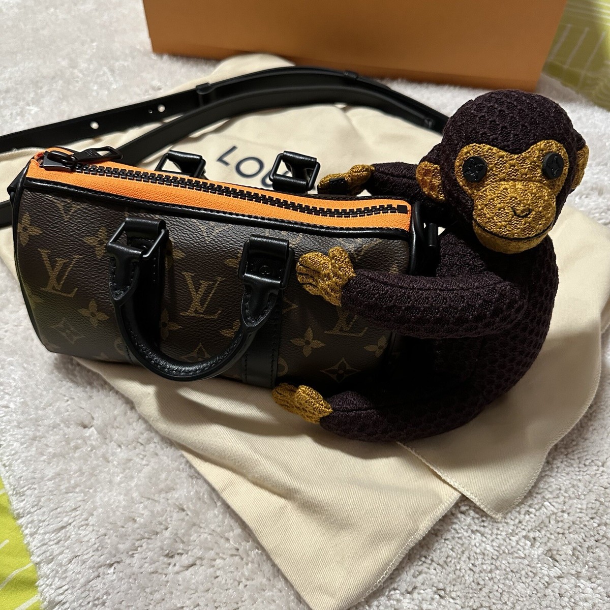LOUIS VUITTON LV Friend Monkey Keepall Size XS Monogram LOUIS VUITTON LV Friend Monkey Keepall Size XS Monogram