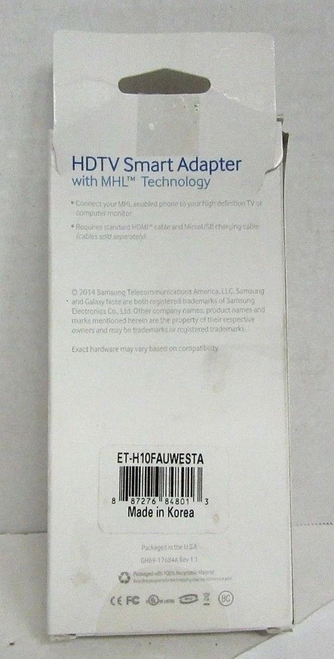 Adaptador HDTV Original Samsung HDMI MHL 2.0 para Galaxy S3 S4 S5 Mega ** LEER ** Foto 3 de 3