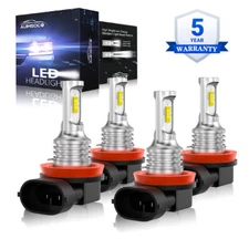 For 2004-2015 2016 2017 Volvo VNL Semi Truck LED Headlight Bulbs Kit Bright 4x
