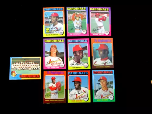 1975 TOPPS..ST LOUIS CARDINALS TEAM SET...NM AVG...GIBSON,  SIMMONS , BROCK
