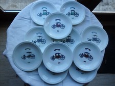 Arts de la table 11 assiettes dessert Ancienne Fabrique Royale Limoges D'Artois