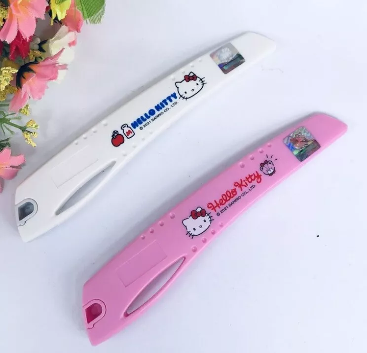 New Hello Kitty Stanley Box Cutter Stainless Steel Smooth Pink White Sanrio  Cute