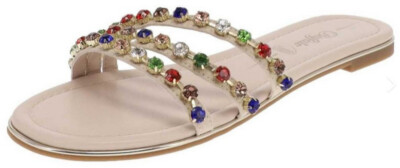 BUFFALO RITA DIAMONDS BEIGE/MULTI STONES BN16012051 DAMENSANDALEN G5