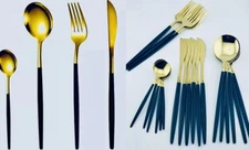 Tableware Portable Cutlery Set Dinnerware Set Stainless Steel  Flatware 24 Pc.