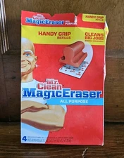 2 Mr. Clean Magic Eraser Handy Grip Refills Household Cleaning Pads Open Box