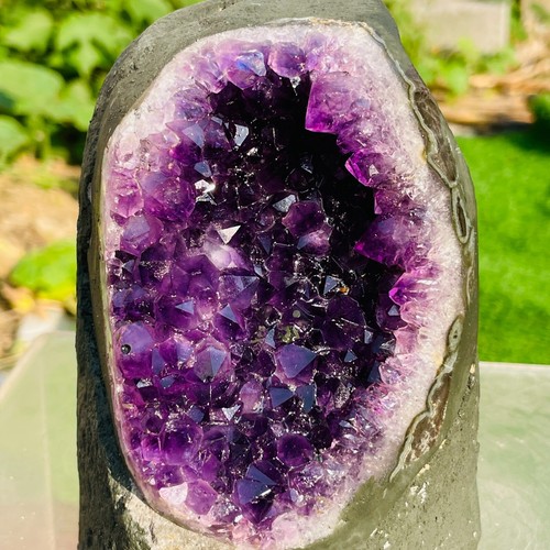 3.92lb Natural Purple Amethyst Geode Quartz Cluster Crystal Specimen Healing - Picture 3 of 10