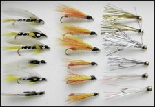 Lure Trout Flies, 18 x Micky Fin, Black Ghost, Sparklers, SIze 10 Fishing flies