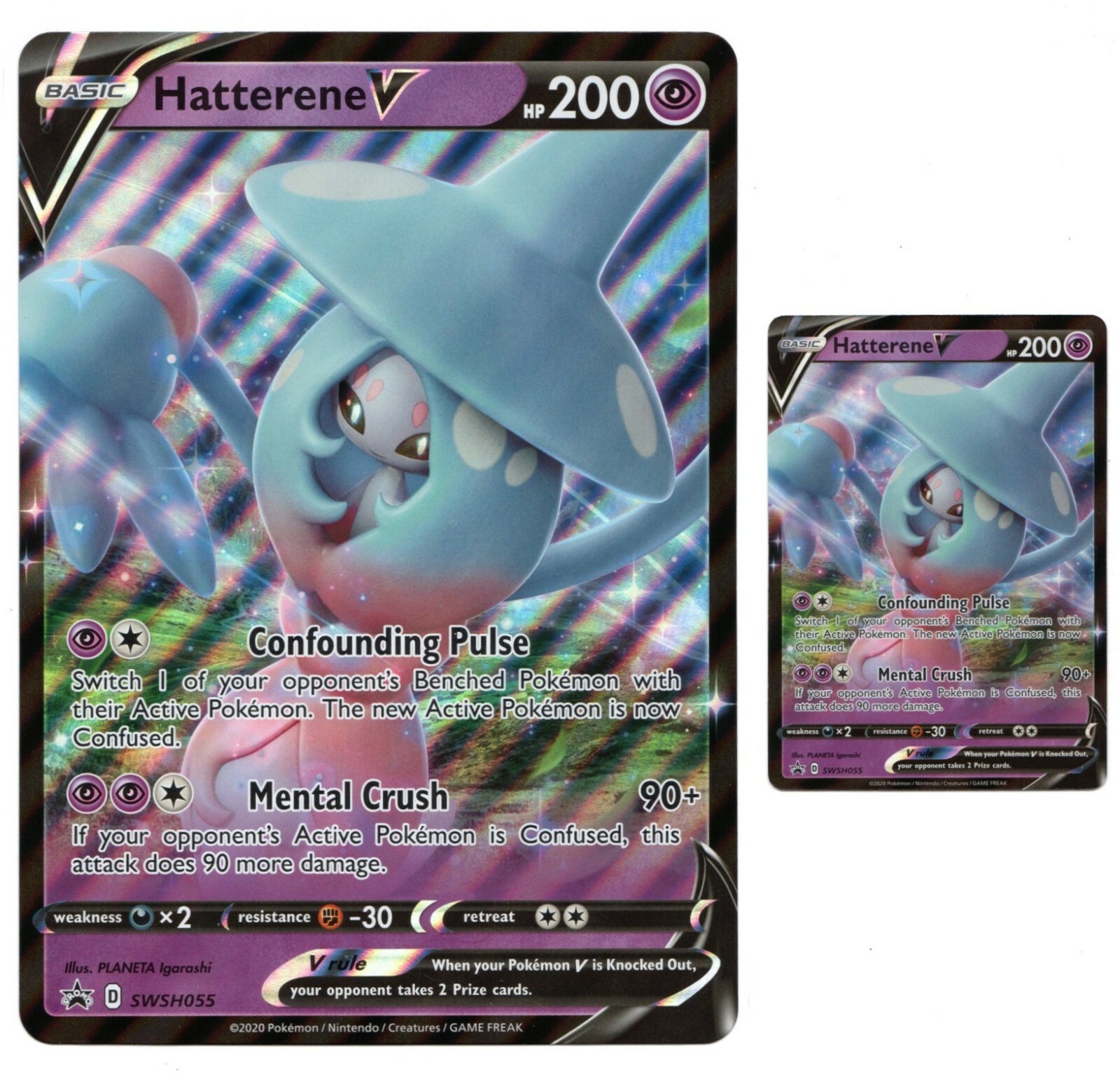Pokémon – Hatterene V Jumbo Card + Regular Sized Card | eBay