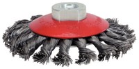 KS Tools Rostfreie Kegelform-StahldrahtrundbüRste, 0, 5Mm, Ø 115Mm (340.0051)