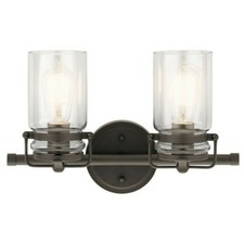 Kichler Lighting 45688OZ Two Light Bath from The Brinley Collection, Olde Bronze