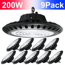 9 Pack 200W High Bay LED Light 200w for Warehouse Shopping Mall Super Bright