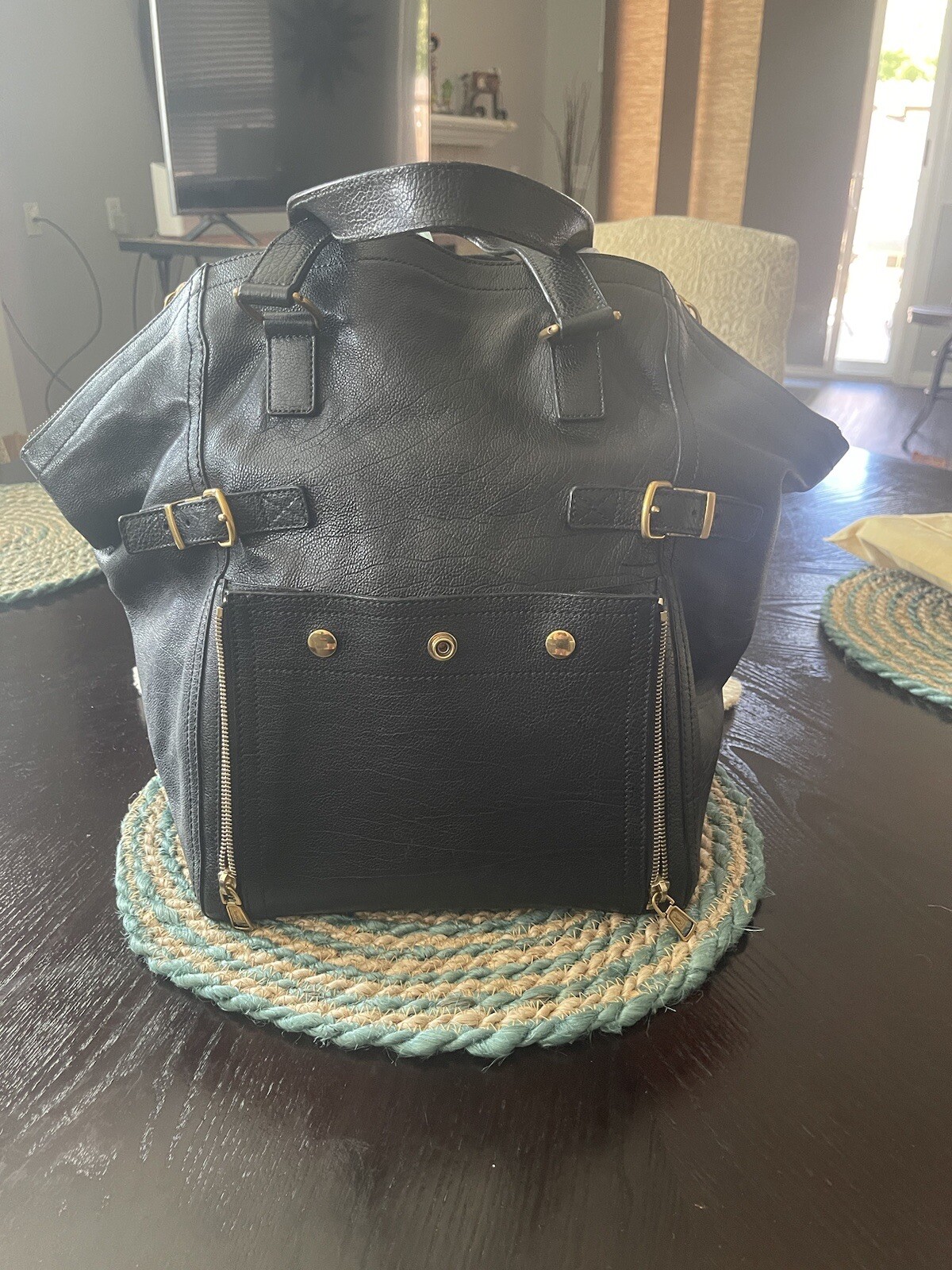 SAINT LAURENT Borsa a mano e tracolla YSL GHW autentica