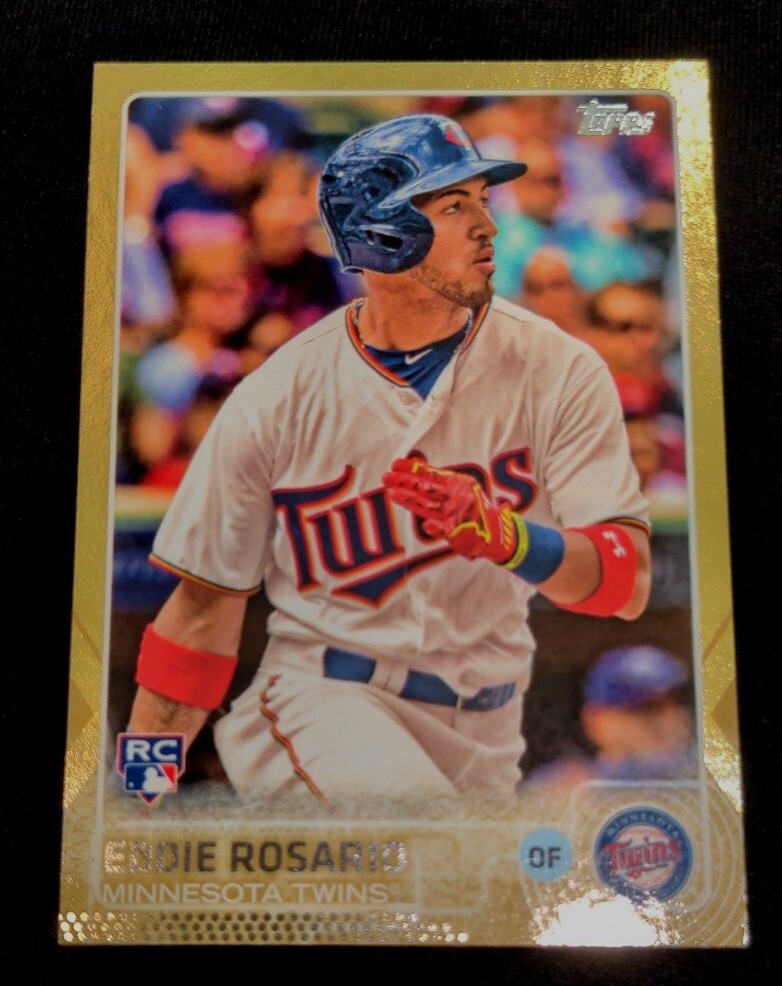 2015 Topps Update Gold #US341 Eddie Rosario Rookie Card Twins/Braves #/2015