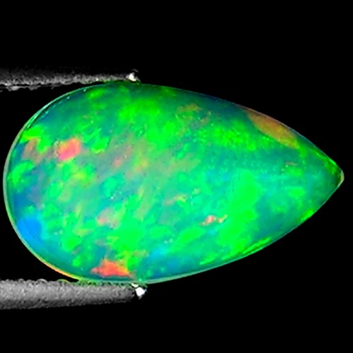 1,95 ct natürlicher äthiopischer Cabochon Opal Edelstein mehrfarbig Birnenschliff