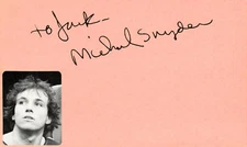 Michael Snyder Signed Auto 3x5 Index Card Star Trek VI