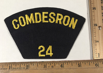 Vintage US Navy USS Comdesron 24 Destroyer Squadron Iron On Jacket Hat Patch USN