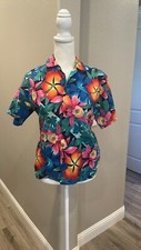Hilo Hattie Hawaiian Button Up Shirt Kids Size 16