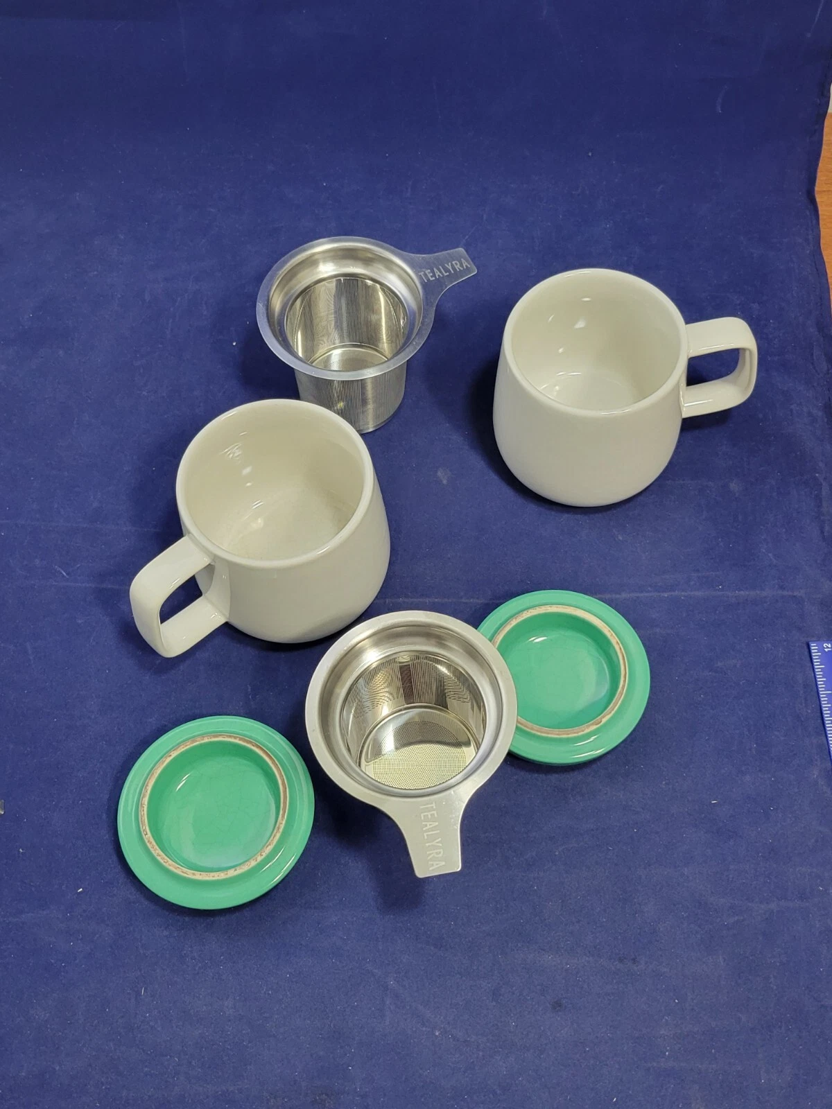 Pair Tealyra Peak Ceramic Tea Mugs 19oz Mint Green Lids Stainless Infuser Cups
Opens in a new window
