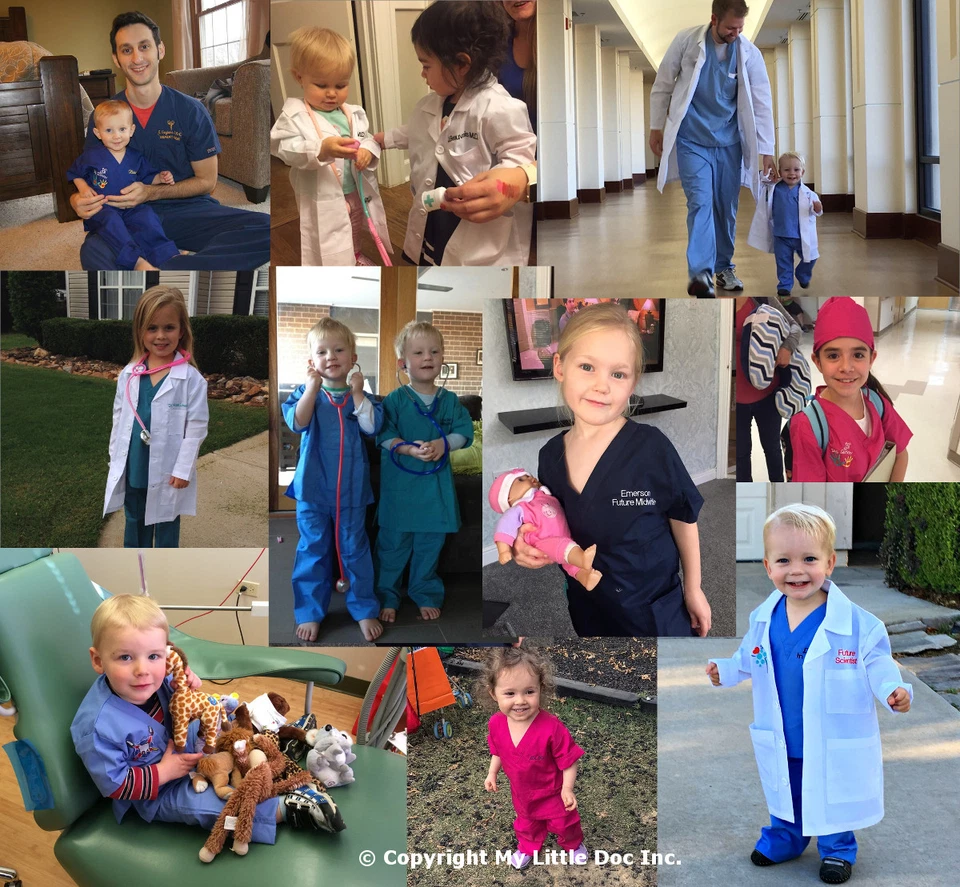 Gorra Exfoliante Niños REAL Niños Médico y Enfermera Gorra Exfoliante Sombrero Foto 4 de 4