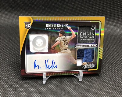 2022 Absolute Reiss Knehr RPA /10  TOOLS OF THE TRADE  GOLD SSP Rookie Card   