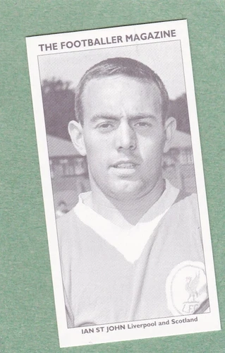 IAN ST JOHN LIVERPOOL THE FOOTBALLER MAGAZINE HALL OF FAME CARD