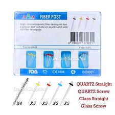 Dental Quartz Glass Fiber Post Straight/Screw Teeth Restorative Root Canal Pins