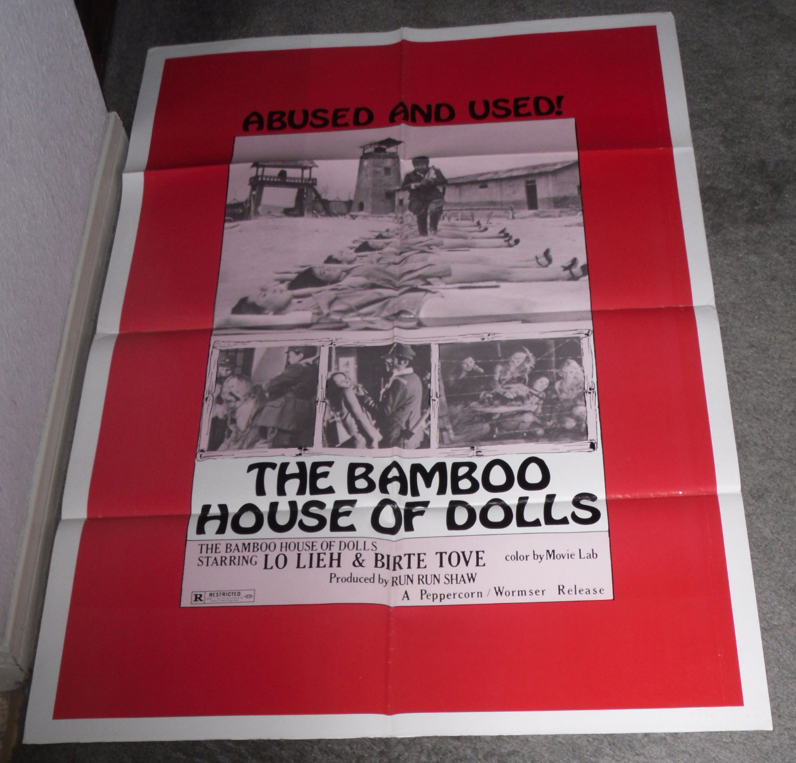 THE BAMBOO HOUSE OF DOLLS orig 1973 one sheet movie poster WW2 WOMEN IN