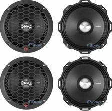 4) Rockford Fosgate PPS4-6 100W 6.5" 4-Ohm Midrange Car Speakers Bundle Package