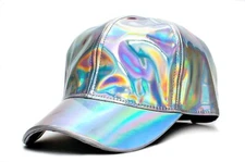 Back to The 80's Future Marty McFly Hat Curved Bill Rainbow Cap Adult
