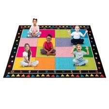 Classroom Carpet, Children's Classroom Rug 8'5"x6'5  Kid Rug with Non-Slip Bac...