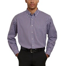 Kirkland Signature Men's 15.5 x 34/35 Traditional Fit Dress Shirt Red L1622