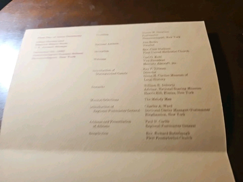 USPS FDC CEREMONY PROGRAM GLENN CURTIS  & BLANCHE  SCOTT W/ FDC'S - Image 3 of 4