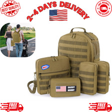 Baby Diaper Bag Backpack with 4 Detachable Bags  Changing Pad for Moms  Dads