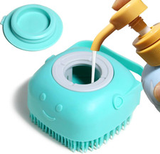 Pet Bath Brush Dog Baths Brush Shampoo Dispenser Soft Silicone Dog Bathing Brush
