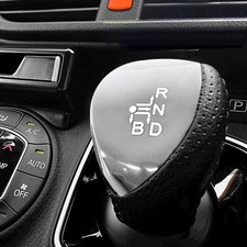Toyota Noah/Voxy 80 Shift Knob Punch Leather Black Chrome 6mm