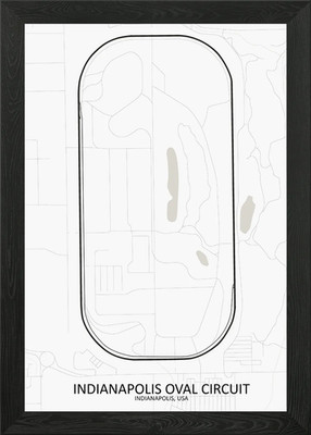 Indianapolis Oval Circuit Gerahmtes Wandbild Poster Leinwanddruck Bild