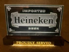 Heineken Beer Lighted Sign Bartop Bar Cash Register Works 10” X 7” Vintage