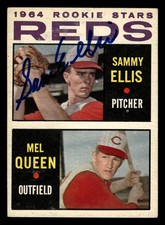 1964 Topps Reds Rookie Stars #33 Sammy Ellis AUTOGRAPH ON CARD DECEASED. rookie card picture