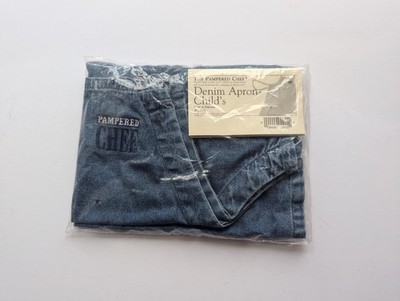 Vintage The Pampered Chef Denim Kinderschürze Kinder Kochen Geschenk Enkelkind