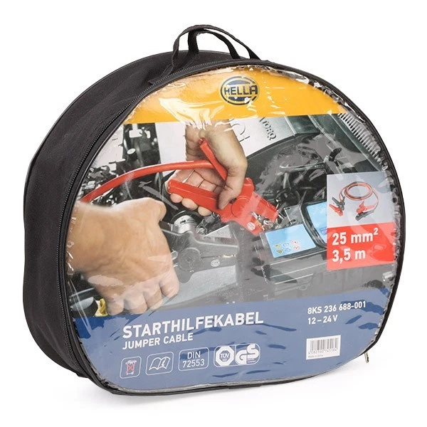HELLA Cavetti d'avviamento 350A Cavi caricabatterie 8KS 236 688-001 - Immagine 4 di 4