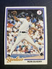 1978 Topps Baseball Ron Guidry New York Yankees Card #135 (a)