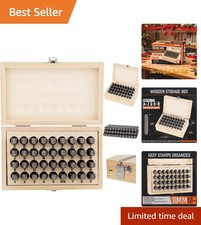 36-Piece Professional Letter Number Stamp Set for Metal Leather Crafting