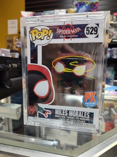 MARVEL SPIDERMAN MILES MORALES FUNKO POP SIGNED BY SHAMEIK MOORE JSA.