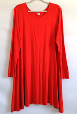 Old Navy Womens Red Long Sleeve Cottagecore Classy Swing Dress Size X-Large