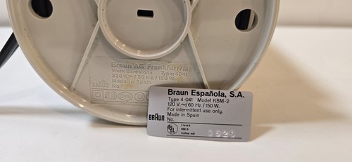 Braun KSM2 Aromatic Coffee Grinder 4041 White/Beige w/Box+Paperwork Clean Works - Picture 15 of 15