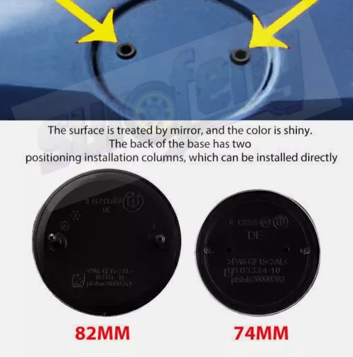 Emblema insignia capó delantero y maletero trasero (82 mm y 74 mm) 2 piezas para BMW 50 aniversario Foto 3 de 4