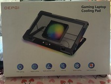 DEPGI Laptop Cooling Pad, Laptop Cooler Stand with 5.5" RGB Movable Fan
