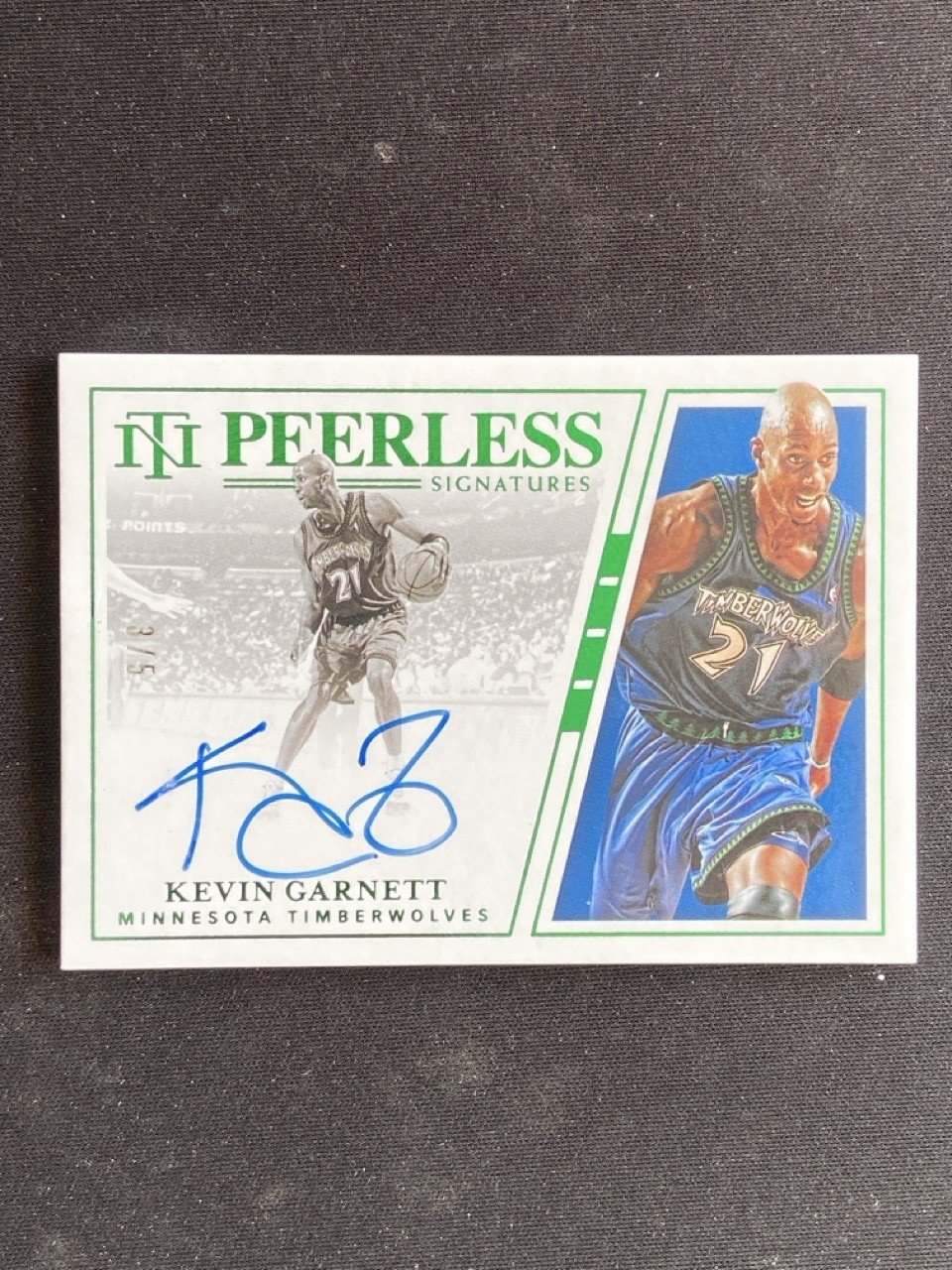 Kevin Garnett 2019-20 Panini National Treasures  Peerless Green  Auto /5 #PS-KGN